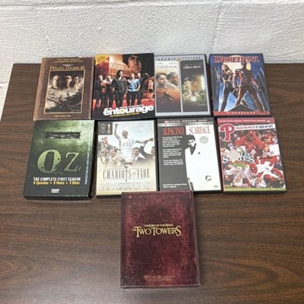 Lot Of DVDs Pearl Harbor Entourage Scarface LOTR UNTESTED